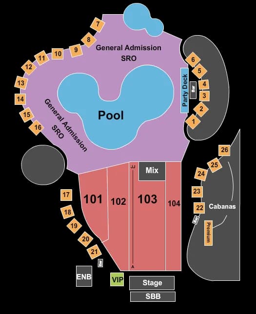 ENDSTAGE 2 Seating Map Seating Chart
