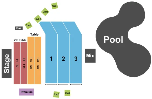 ENDSTAGE TABLES Seating Map Seating Chart