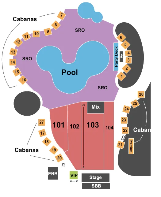 PITBULL Seating Map Seating Chart