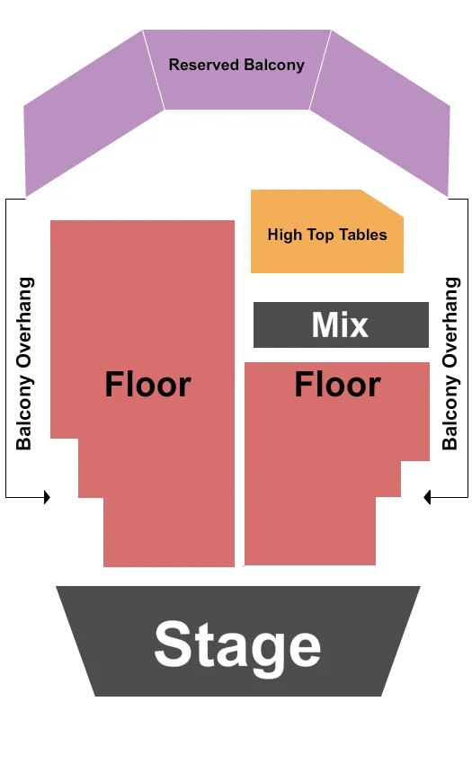 THE QUEEN WILMINGTON MARSHALL TUCKER BAND Seating Map Seating Chart