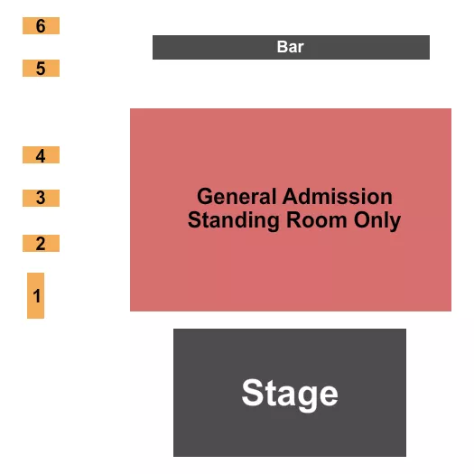 ENDSTAGE GA TABLES Seating Map Seating Chart