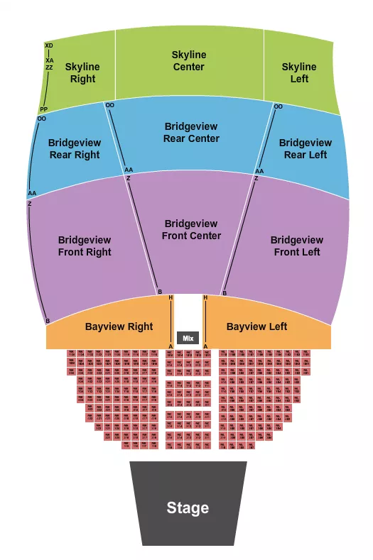 ENDSTAGE TABLES BAYVIEW Seating Map Seating Chart
