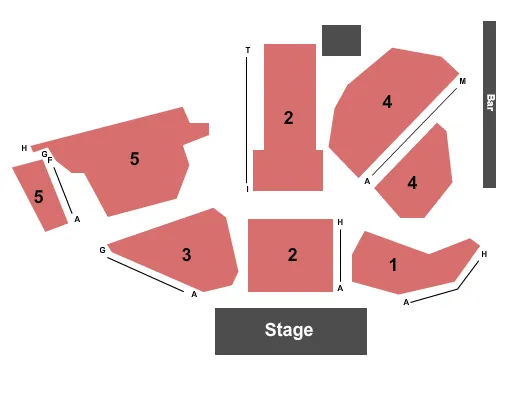 THE RAILHEAD BOULDER STATION HOTEL CASINO END STAGE Seating Map Seating Chart