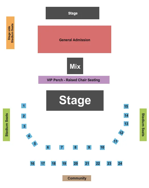 ENDSTAGE GA FLOOR Seating Map Seating Chart