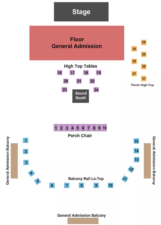 ENDSTAGE GA FLOOR 4 Seating Map Seating Chart