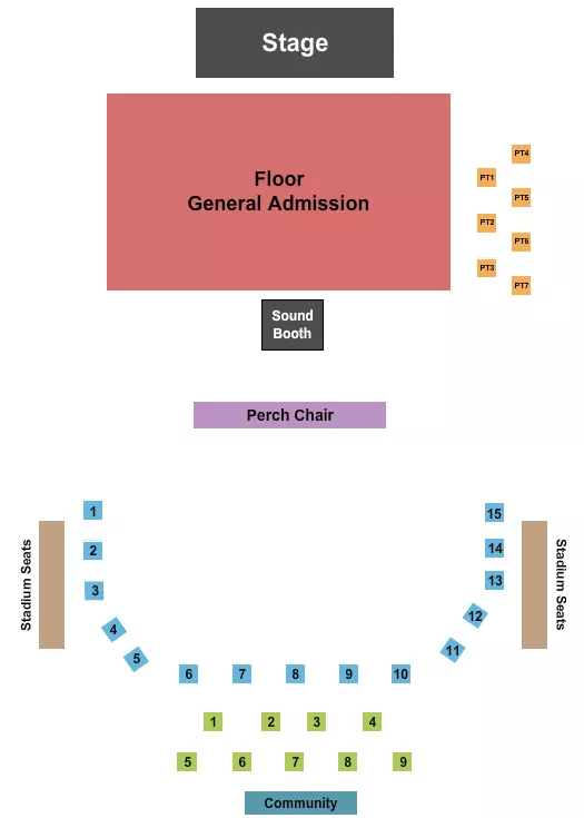 ENDSTAGE GA HIGHTOPTABLES Seating Map Seating Chart
