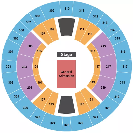 ENDSTAGE GA FLOOR 2 Seating Map Seating Chart