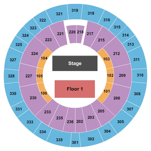 END STAGE Seating Map Seating Chart