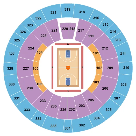 BASKETBALL Seating Map Seating Chart