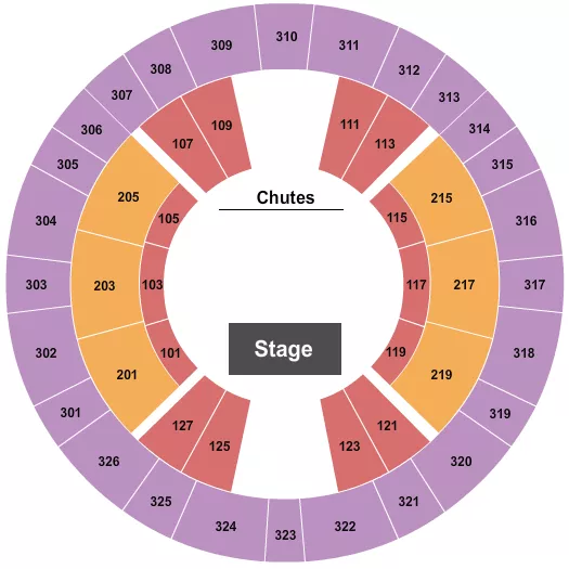 RODEO 3 Seating Map Seating Chart