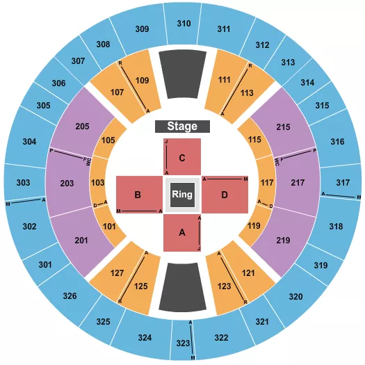 WRESTLING MICRO Seating Map Seating Chart