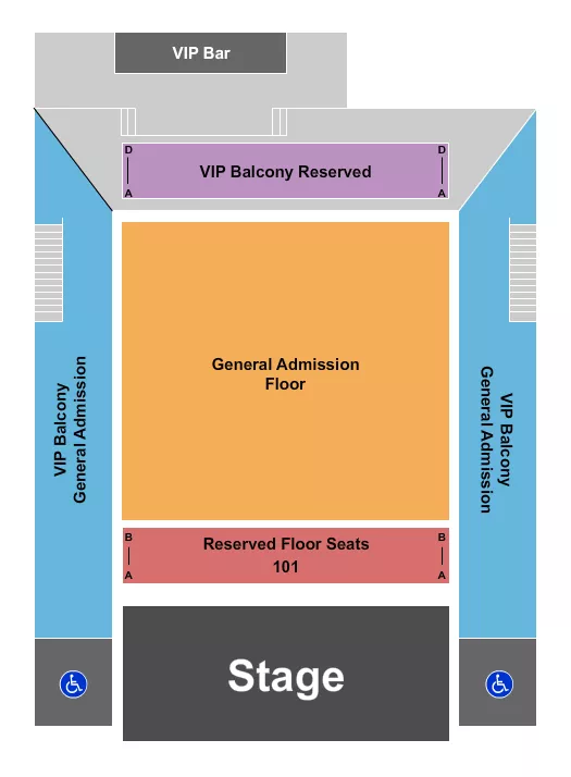 THE RAVE MILWAUKEE GA FLOOR VIP BALC 4 Seating Map Seating Chart