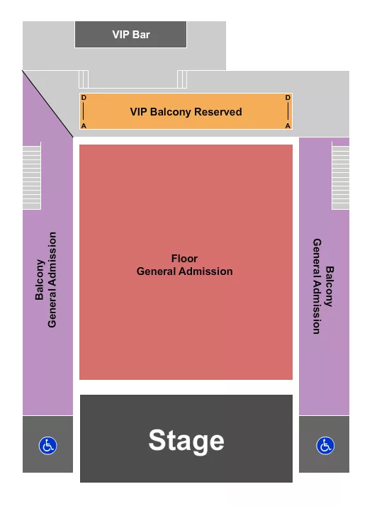 THE RAVE MILWAUKEE GA FLOOR VIP BALC 5 Seating Map Seating Chart