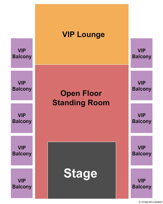 THE RAVE MILWAUKEE ENDSTAGE GA FLOOR Seating Map Seating Chart