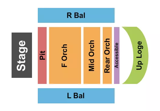 END STAGE Seating Map Seating Chart