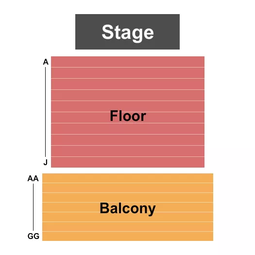 THE REX THEATRE NH END STAGE Seating Map Seating Chart