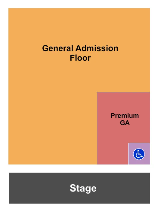 ENDSTAGE GA FLOOR Seating Map Seating Chart