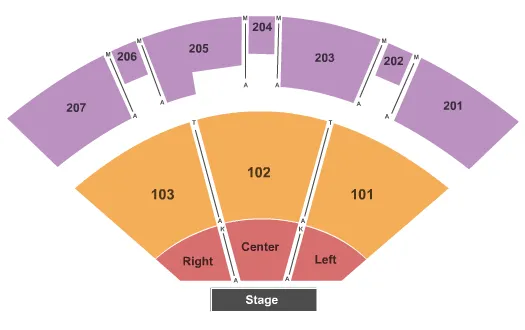 END STAGE Seating Map Seating Chart