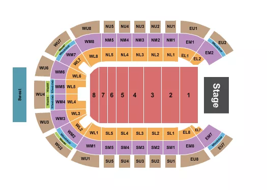 THE SSE ARENA BELFAST ENDSTAGE FLR 1 8 Seating Map Seating Chart
