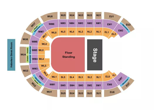 THE SSE ARENA BELFAST HALF HOUSE Seating Map Seating Chart