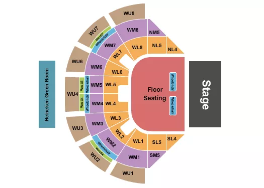 THE SSE ARENA BELFAST THEATRE Seating Map Seating Chart
