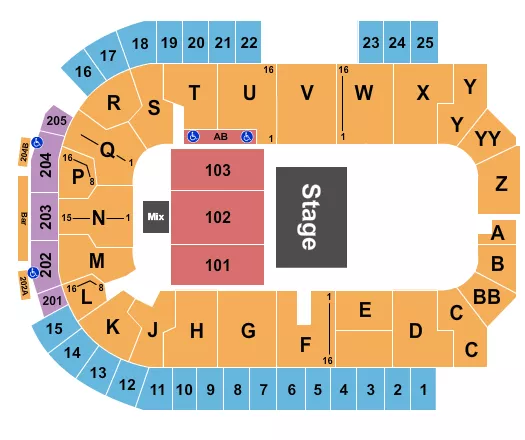 ENDSTAGE 4 Seating Map Seating Chart