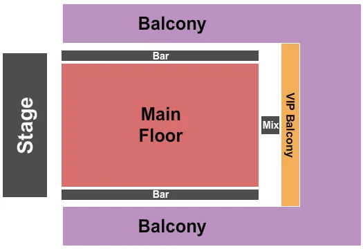 GA BALCONY VIP Seating Map Seating Chart