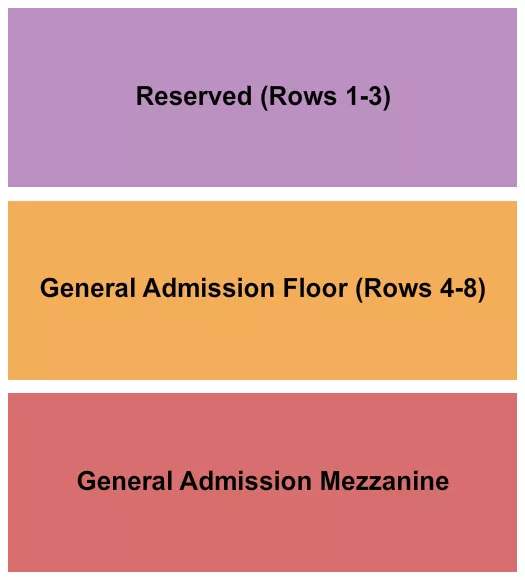 ENDSTAGE RSV GA FLOOR GA MEZZ Seating Map Seating Chart