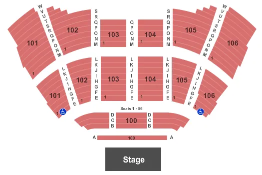 END STAGE Seating Map Seating Chart