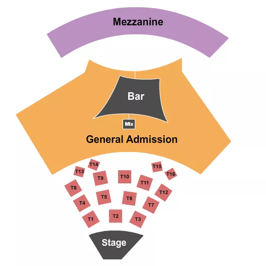 THUNDER FROM DOWN UNDER Seating Map Seating Chart