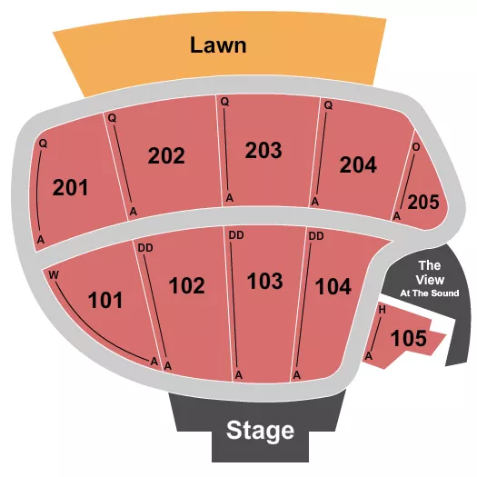 ENDSTAGE W LAWN Seating Map Seating Chart