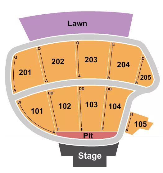 ENDSTAGE GA PIT W LAWN Seating Map Seating Chart