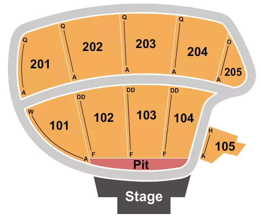 ENDSTAGE GA PIT Seating Map Seating Chart