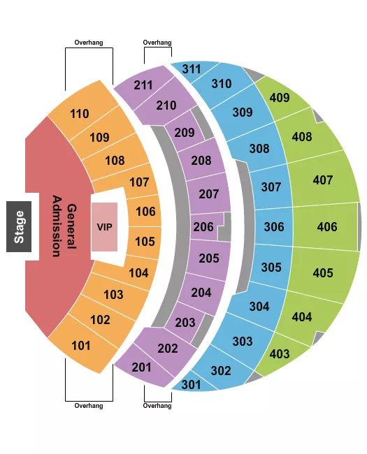 ENDSTAGE GA 3 Seating Map Seating Chart