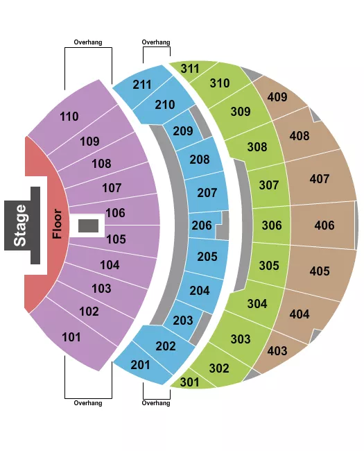 ENDSTAGE GA 4 Seating Map Seating Chart