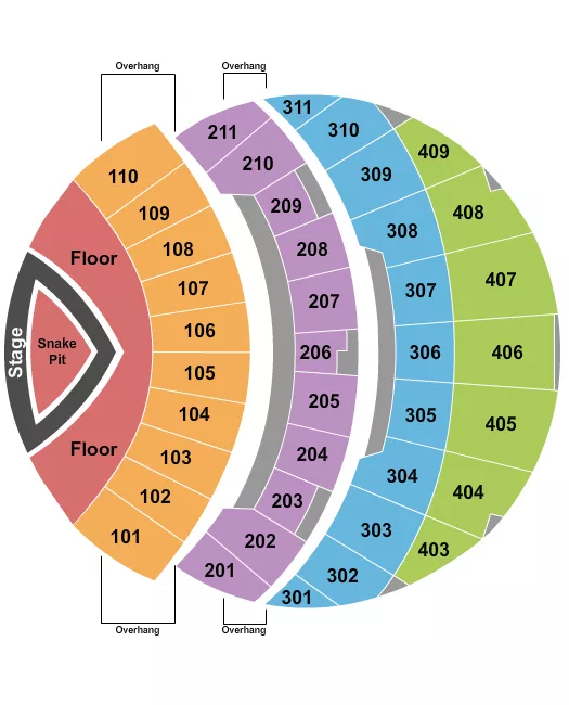 METALLICA Seating Map Seating Chart