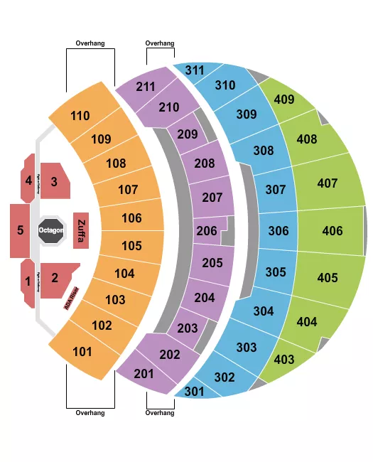 UFC Seating Map Seating Chart
