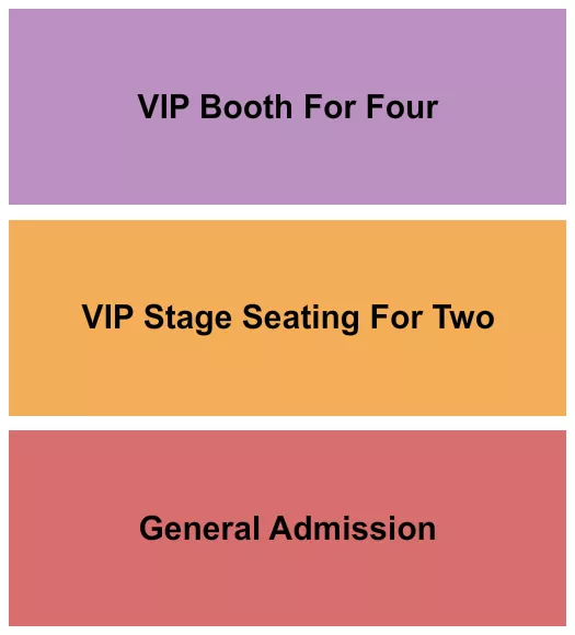 GA VIP STAGE VIP BOOTH Seating Map Seating Chart