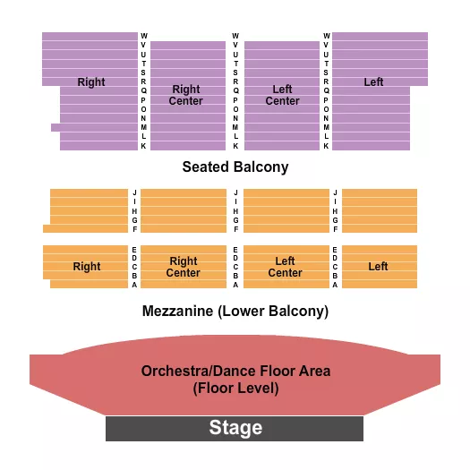 THE STRAND THEATRE RI ENDSTAGE GA FLR RSV MEZZ BALC 2 Seating Map Seating Chart