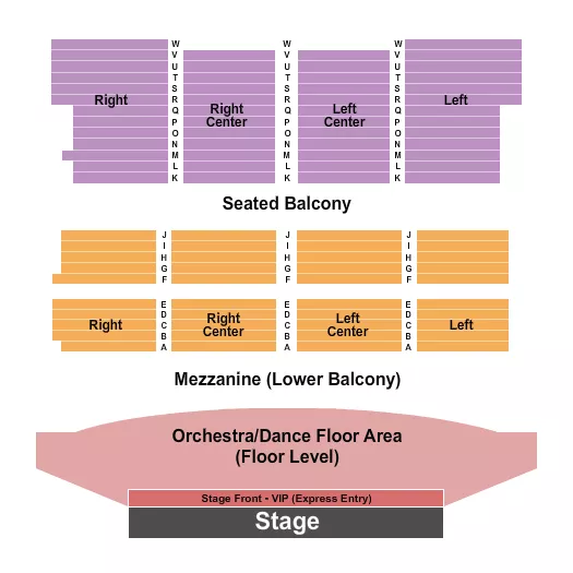 THE STRAND THEATRE RI ENDSTAGE GA FLR RSV MEZZ BALC 3 Seating Map Seating Chart