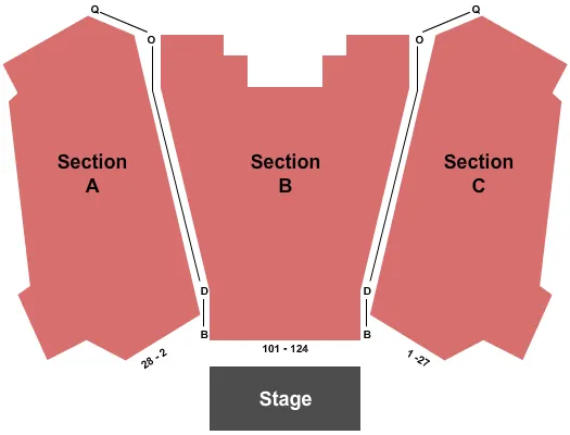 END STAGE Seating Map Seating Chart
