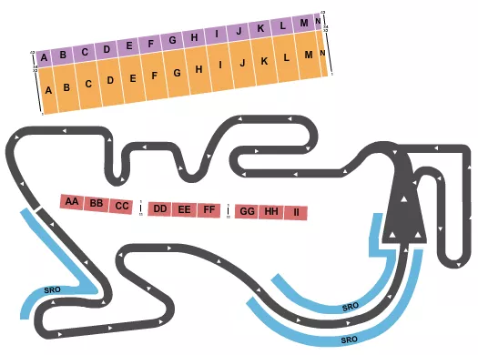 SMX RACING Seating Map Seating Chart