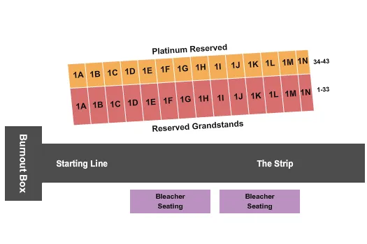 STRIP RACING Seating Map Seating Chart