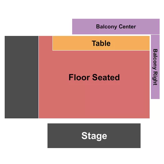 ENDSTAGE FLOOR SEATED Seating Map Seating Chart