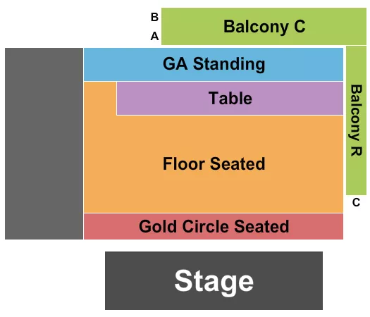 ENDSTAGE GC GA Seating Map Seating Chart