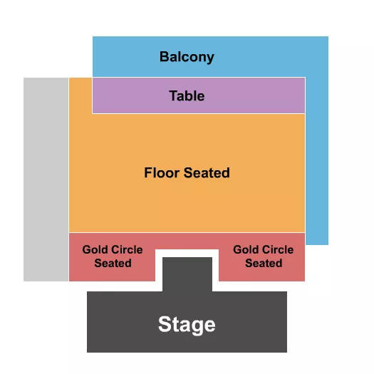 ENDSTAGE GOLD CIRCLE CATWALK Seating Map Seating Chart