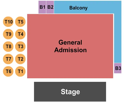 GA FLOOR RSV BALC Seating Map Seating Chart