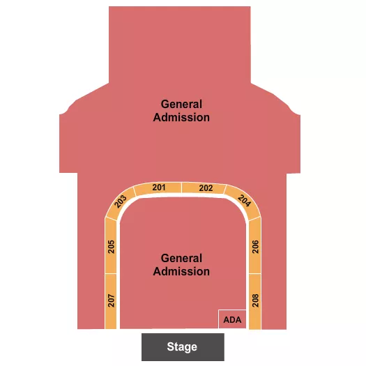 THE TABERNACLE GA 200 FRONT ROW RESERVED Seating Map Seating Chart