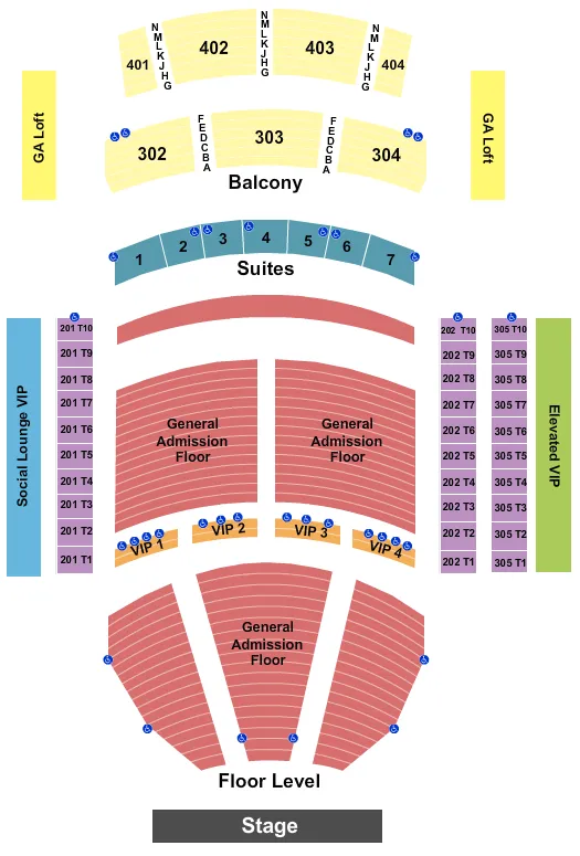 THE THEATER AT VIRGIN HOTELS LAS VEGAS PORTER ROBINSON JAI WOLF Seating Map Seating Chart