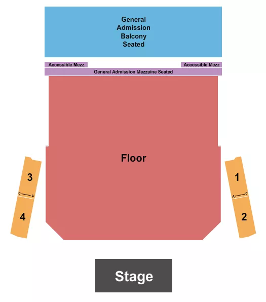 GA FLOOR GA BALCONY Seating Map Seating Chart